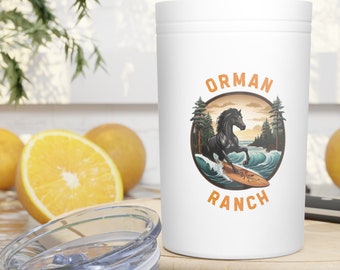 Orman Ranch Merch: Vacuum Insulated Tumbler, 11 oz  - Keep Your Drinks Hot or Cold for Hours With This Stainless Steel Cup, Press On Lid