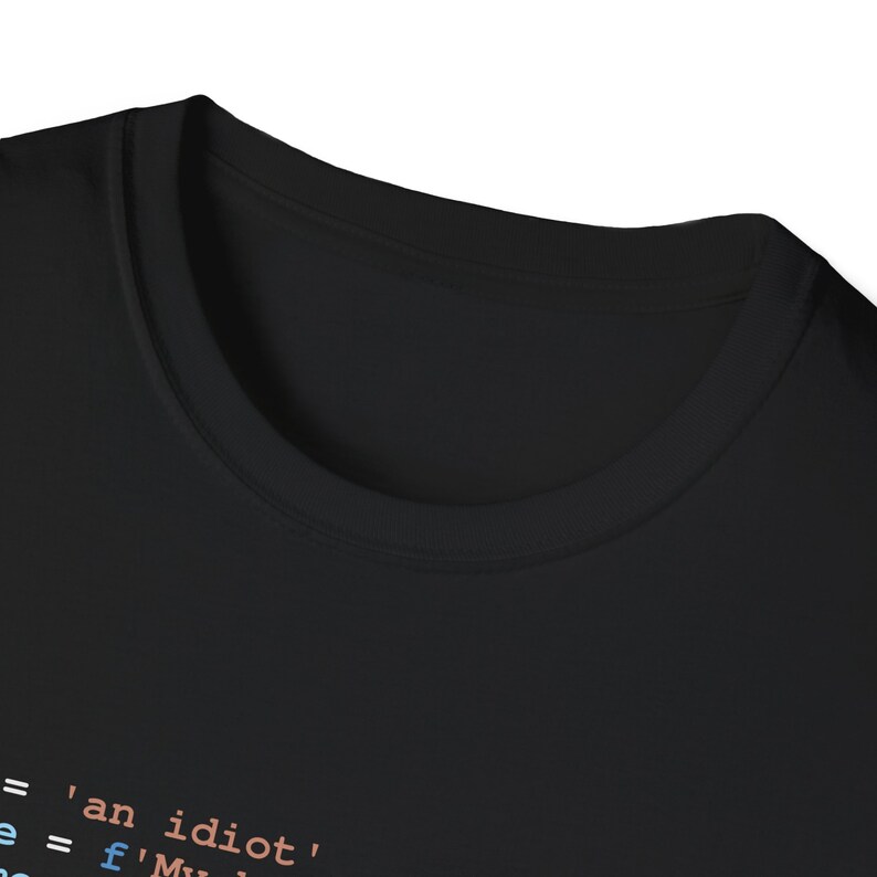 Programación en Python: "¡Mi jefe es un idiota!", mensaje oculto, divertida camiseta de regalo para programadores. imagen 3