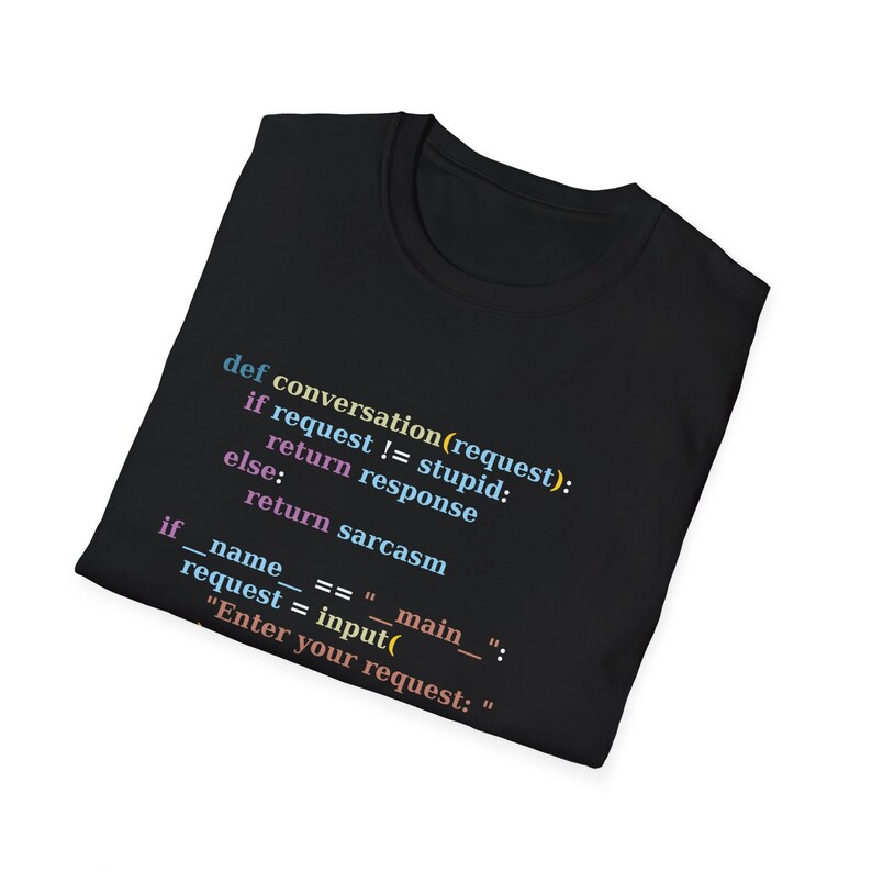 Resposta sarcástica à conversação de programação Python se a solicitação de conversa for estúpida, camiseta engraçada para presente para programadores imagem 3