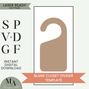 Schrank Teiler Leere Vorlage Laser bereit SVG Schneiddatei Anfänger Muster Neugeborene Baby Schrank Kinderzimmer Organisation Baby Shower Geschenkideen