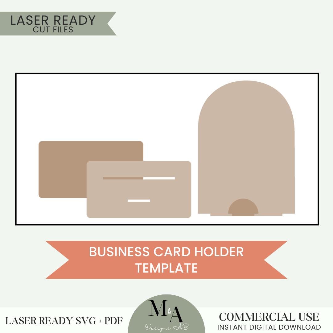 Laser Cut Business Card Holder SVG Template (digital Download) - Etsy