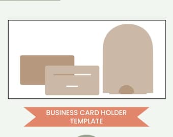 Business Card Holder Laser Ready SVG Cutting File Pattern Small Business Logo Display Sign with Stand Social Media Payment Craft Show Prep