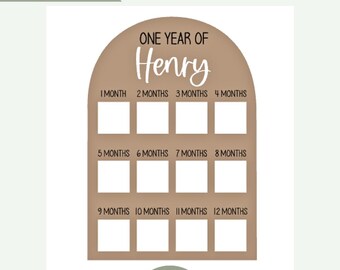 Baby's First Year Photo Board SVG Laser Cut File (Digital Download)