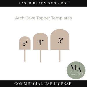 ケーキトッパーテンプレート アーチ レーザー対応 SVG カッティングファイル 初心者向けパターン ケーキトッパーベースファイル デジタルパーソナライズケーキトッパー SVG ファイル