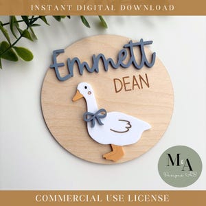 Dumme Gans Geburtsanzeige Laser bereit SVG Schneidedatei Hallo Welt Baby Geschenk Neugeborene Ankündigung Baby Shower Neue Mama Ideen