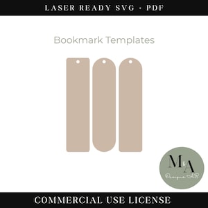 ブックマークテンプレート レーザー対応 SVG カッティングファイル 初心者向けパターンブックマーク レーザーメーカー向け PDF ファイルのダウンロード