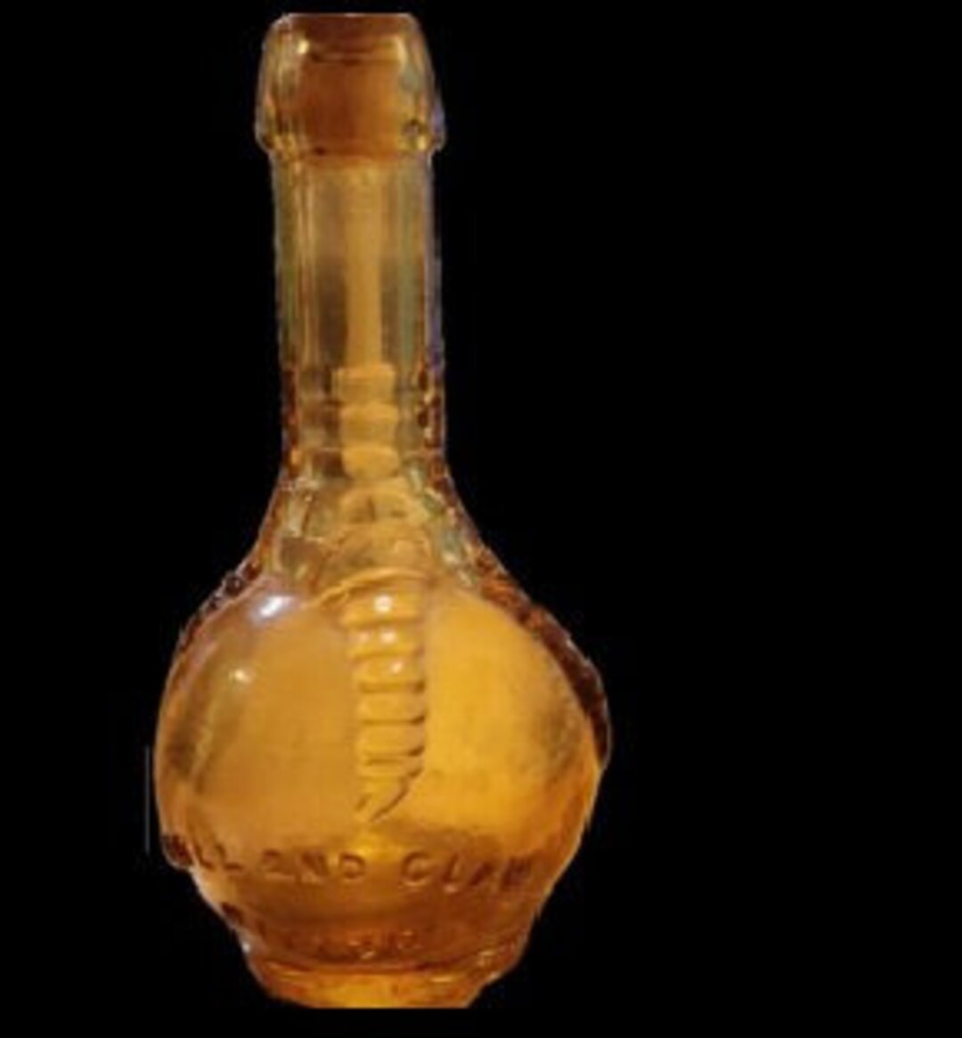 Antique 1930s Mini Ball and Claw Bitters Amber Bottle Etsy