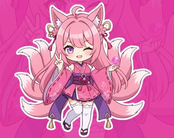 Benutzerdefinierte Chibi Auftragsarbeit, personalisierte Chibi Charakter Kunst, süße Illustration, Anime Chibi Zeichnung, Geschenk für Gamer oder VTuber