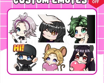 Custom Chibi Twitch Emotes | Animated Animal, Pet, Anime