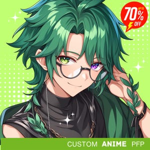 CUSTOM Pfp, PFP for twitch, Pfp Commission, PFP Anime, Profile picture, Profile Icon, Character Commission, Anime, Vtuber pfp, Pngtuber pfp