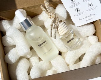 Hanging Car Oil Diffuser Gift Set with Refill