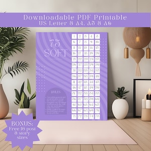 75 Soft Challenge - Minimal Digital Printable PDF Tracker, great for Self Improvement/Weight Loss/Fitness. Includes social media content!