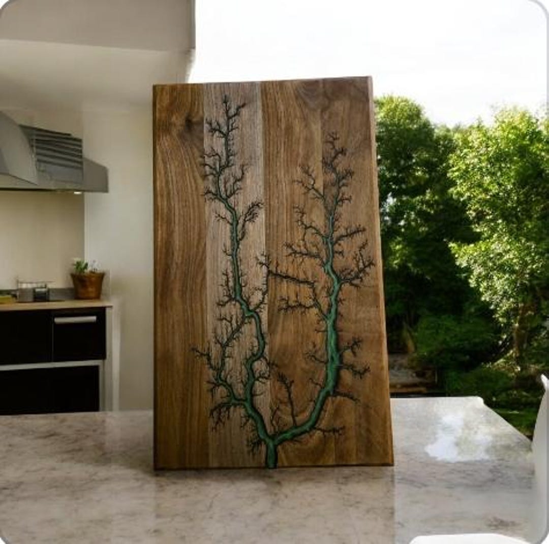 Fractal Burn, Lichtenberg, Wood, Epoxy. Lichtenberg Figure. - Etsy ...