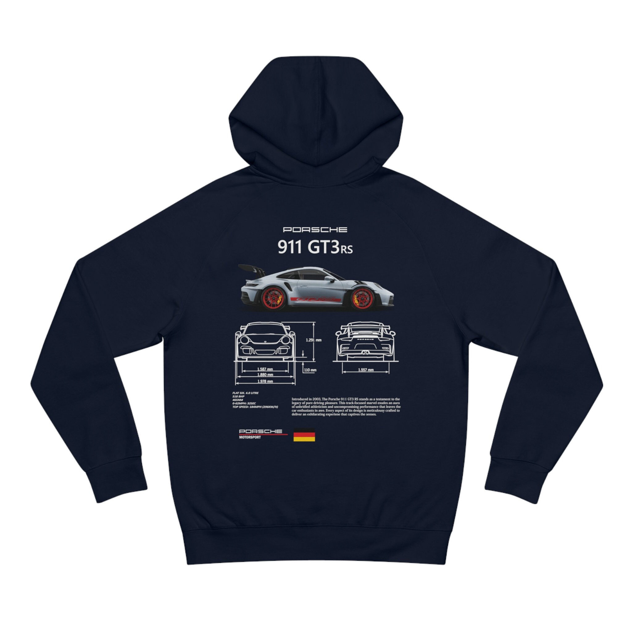 Sweat à capuche Porsche Impression DTG de haute qualité Porsche 911 GT3 RS Etsy France