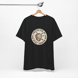 Protected by Plot Armor Shirt, Funny Book Trope Tee, Fantasy Reader Gift, Main Character Bookish Humor Shirt