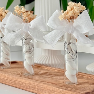 Bomboniere personalizzate con caramelle alle mandorle in barattoli di vetro, caramelle alle mandorle per addio al nubilato, matrimonio