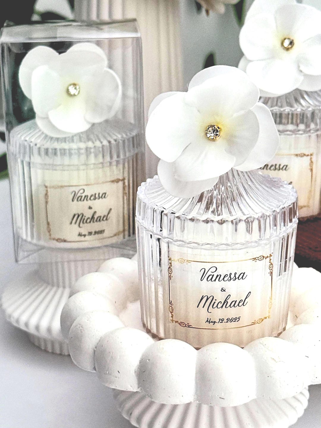 Personalized Wedding Favor Candles - Custom Bridal Shower Party Favors ...