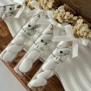 Custom Wedding Almond Candy Glass Jar Favors, Tube Dragee Gifts, Bridal Shower Jordan Almond Candy, Nikkah Gift, Favor for Guests in Bulk