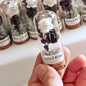 Bomboniere personalizzate a forma di cupola di rose La bella e la bestia, regali per fidanzamento, Quinceanera, addio al nubilato, bomboniere a cupola di vetro per gli ospiti