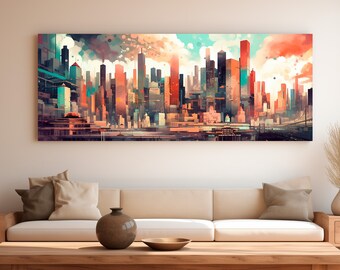 Digital Abstract Print - Dystopia - Wall - Decoration - Unique - Cityscape