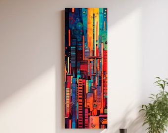 Digital Abstract Print - Skyscape Ascent - Wall - Decoration - Unique - Cityscape