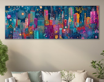 Digital Abstract Print - Kaleidoscope Metropolis 77 - Wall - Decoration - Unique - Cityscape