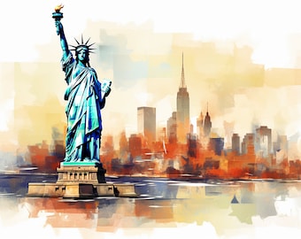 Statue of Liberty NYC Digital Art Print