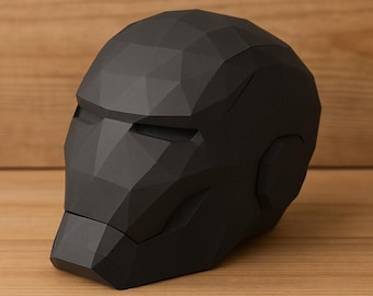 Casco de Iron Man de papel de baja poligonización: máscara de cosplay DIY (plantilla PDF)