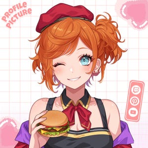 Pfp Commission, PFP, Pfp Art, Twitch, Profile Picture, Anime Pfp, Custom Pfp, Pfp summer, Anime Potrait, Anime Art, Icon, Discord Avatar