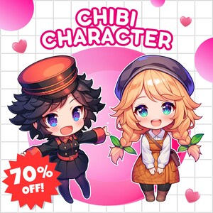 Commissie Chibi | Chibi-personage | Aangepaste chibi | Schattige chibi | Chibi-animekunst | Chibi stel | Chibi Kawaii | Chibi-fanart | Valentijn