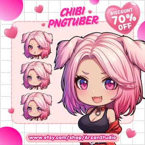Aangepaste chibi pngtuber, chibi pngtuber, pngtubermodel, pngtuberkarakter voor stroom, schattige chibi, stroom, pngtuberkarakter