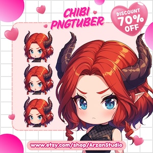 Chibi Pngtuber, Custom Chibi Pntuber, Pngtuber-model, Pngtuber-personage, Pngtuber-personage voor stream, Chibi Live2D-model, valentijnscadeau