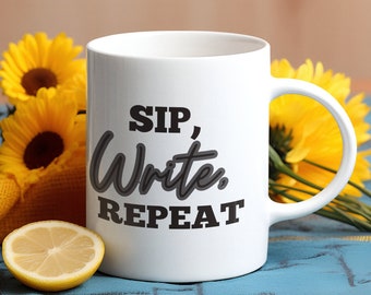 Sip, Write, Repeat Mug