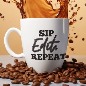 Sip, Edit, Repeat Mug image 1
