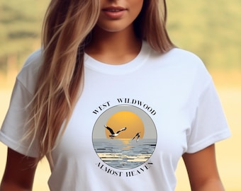 West Wildwood Sunset T-Shirt: Seagull Graphic Tee