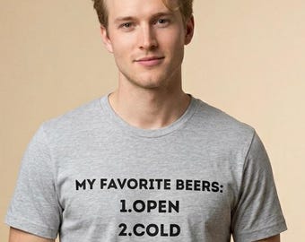 Funny Beer T-Shirt: My Favorite Beers List, Beer Lover Gift Tee