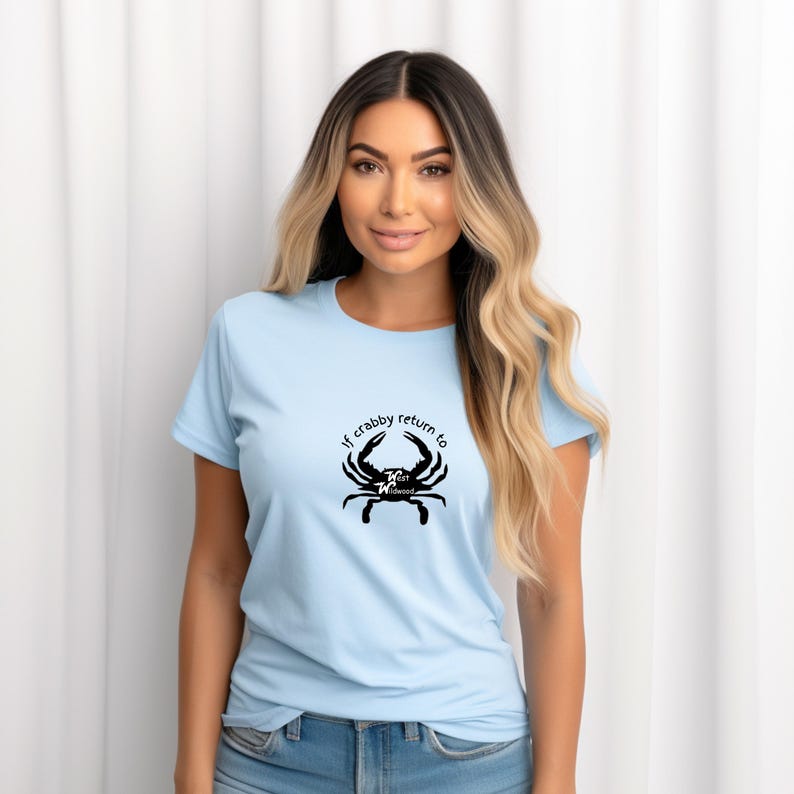 T-shirt crabe de West Wildwood, vêtements de plage drôles image 5
