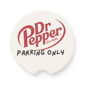 Dr. Pepper Soapstone Car Coaster, Soda Car Coaster, Car Coasters, Dr. Pepper lover, Soda Lover Gift, New Car Gift, Car Accesories,