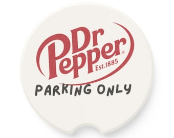 Dr. Pepper Soapstone Car Coaster, Soda Car Coaster, Car Coasters, Dr. Pepper lover, Soda Lover Gift, New Car Gift, Car Accesories,