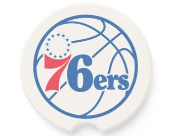 76ers Soapstone Car Coaster, Philly Sports Fan Gift, 76ers Car Coasters, 76ers Fan Gift,Basketball Fan Car Coaster, 76ers Car Coasters,76ers