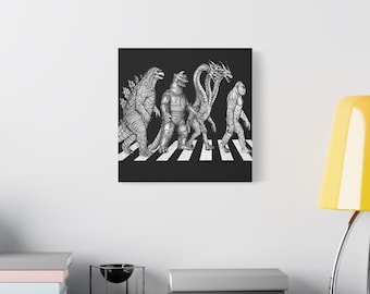 Monster Band Abbey Road Canvas | Matte Stretched Wall Art
