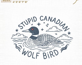 File ricamato con stupido lupo canadese, Hockey Romance Digital (download immediato)