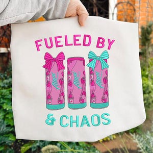 Fueled By Alani Machine Embroidery File, Energy Drink Design (Instant Download) image 7