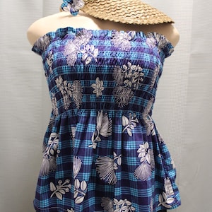 Palaka Shirred Tube Top