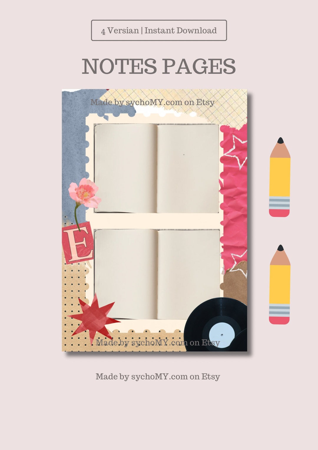 Editable Notes Page Printable Cute Lover Card by Promotion Boss Staff ...