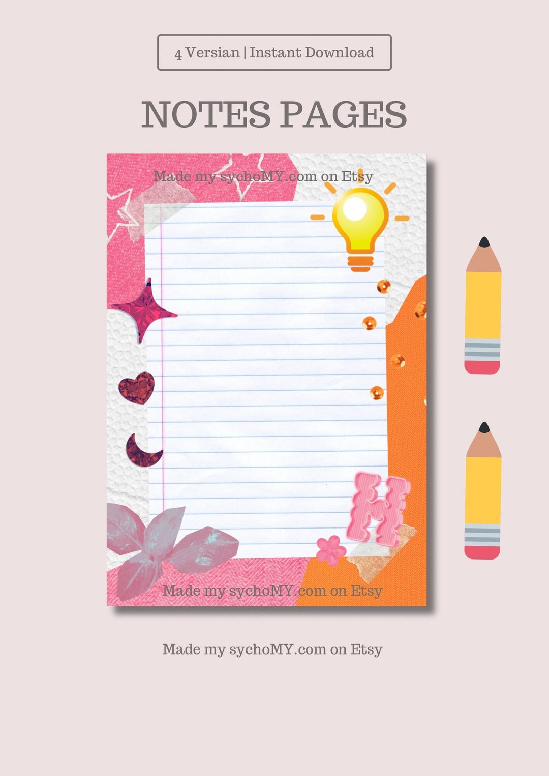 Editable Notes and Print Cute Lover Card by Promotion Bonus Boss Staff ...