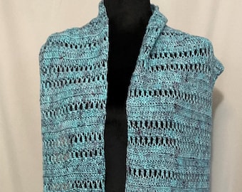 Tranquil BLUE HAWAII Crochet Scarf