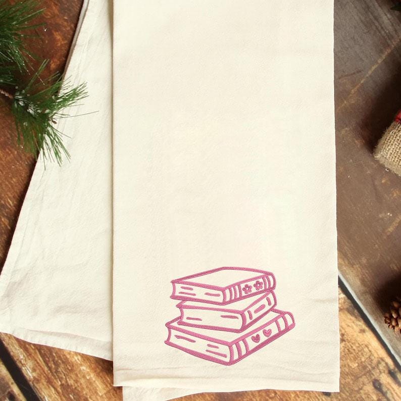 Set Of 9 Book Icons Machine Embroidery File, Book Lovers Design (Instant Download) image 6