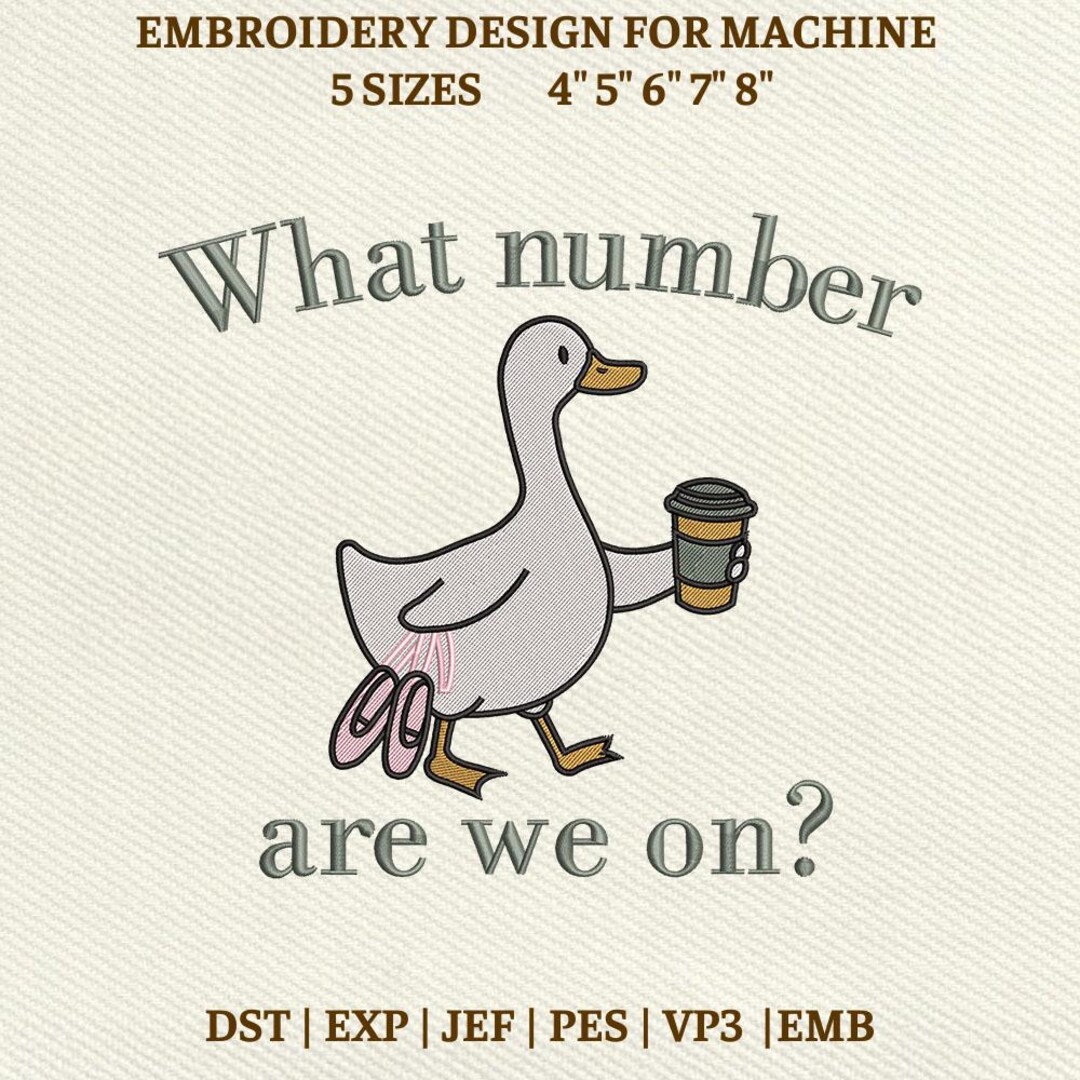 What Number Are We on Machine Embroidery File, Dance Goose Design ...