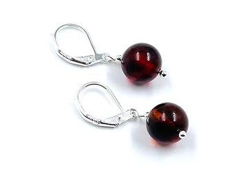 Amber Jewelry / Amber Earrings / Sterling silver Earrings / Baltic Amber Dangle Earrings / Statement Earrings / Amber Drop Earrings /